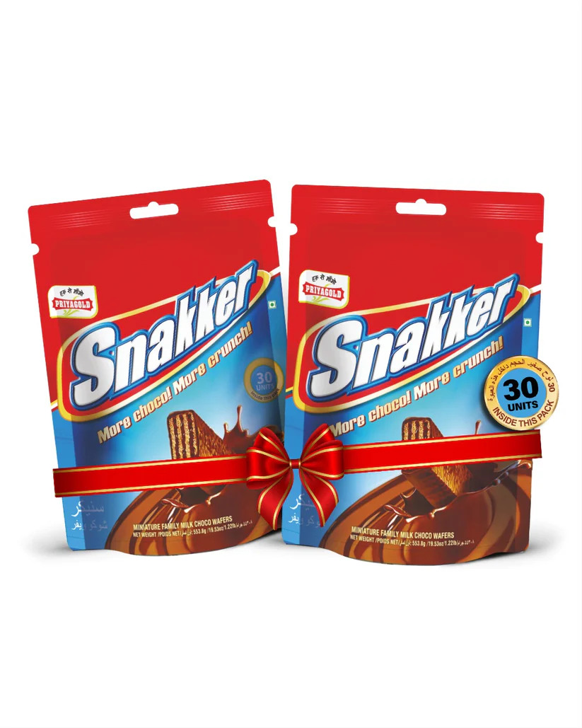 Priya Gold Snakker filled chocolate bars box pack