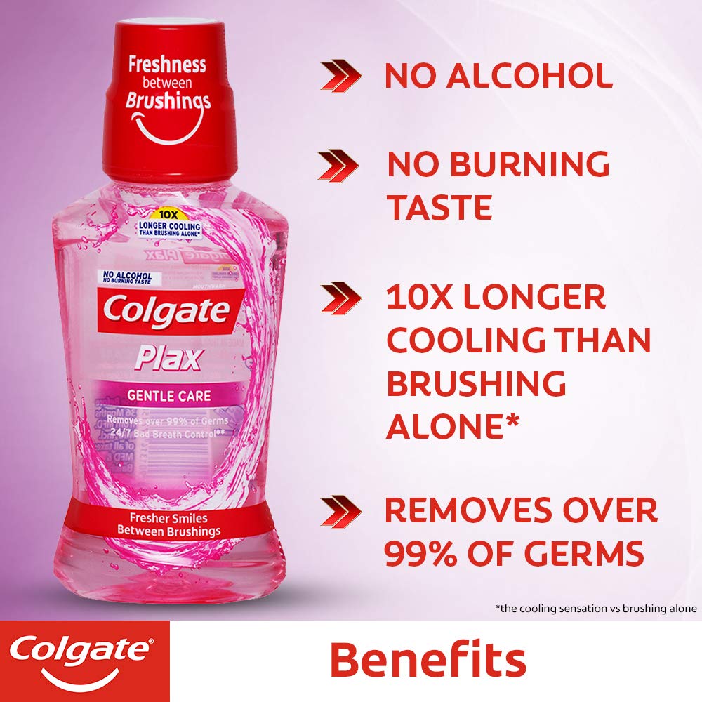 Colgate Plax Mouthwash, Liquid - 250Ml (Gentle Care) (Pack Of 1) – view 2