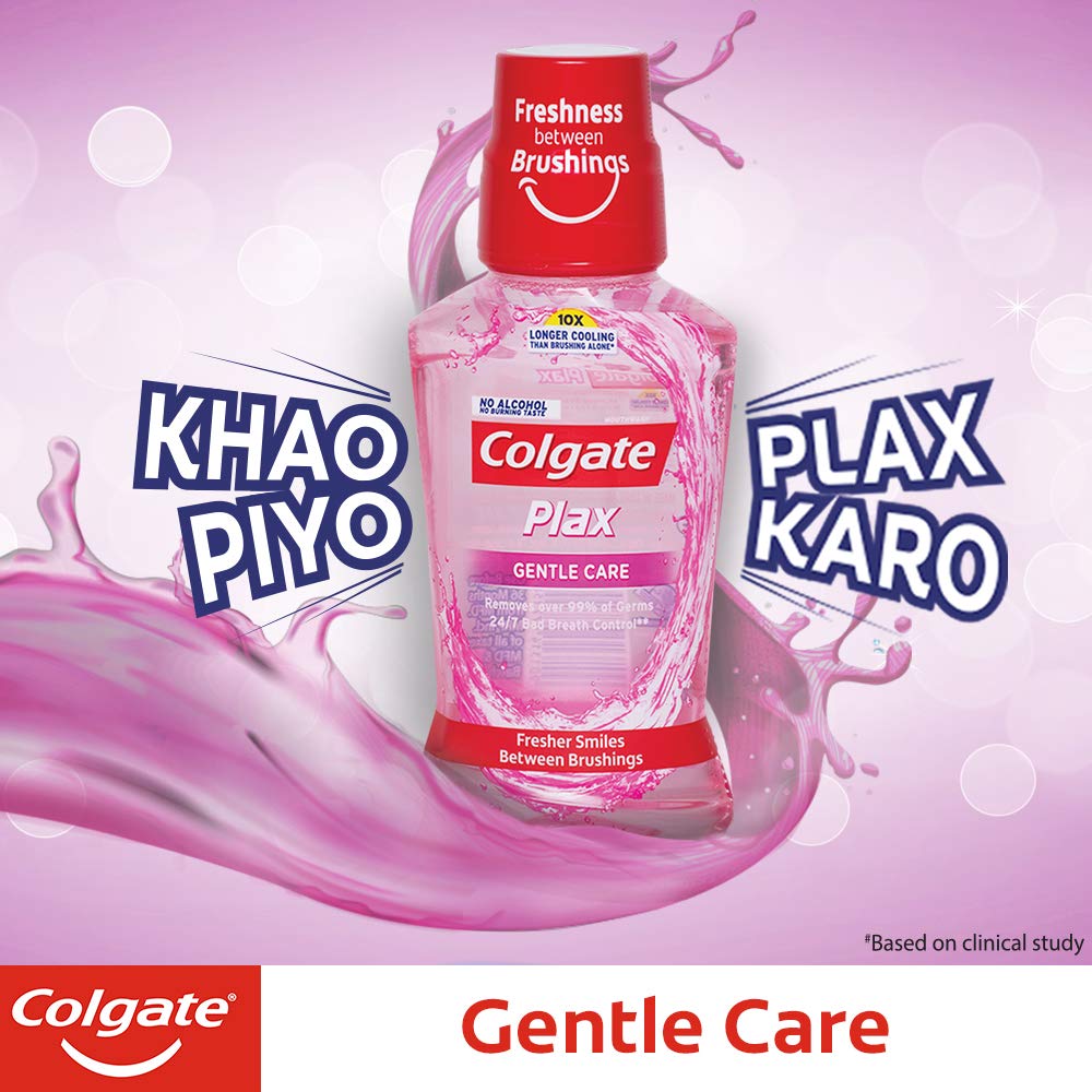 Colgate Plax Mouthwash, Liquid - 250Ml (Gentle Care) (Pack Of 1) – view 3