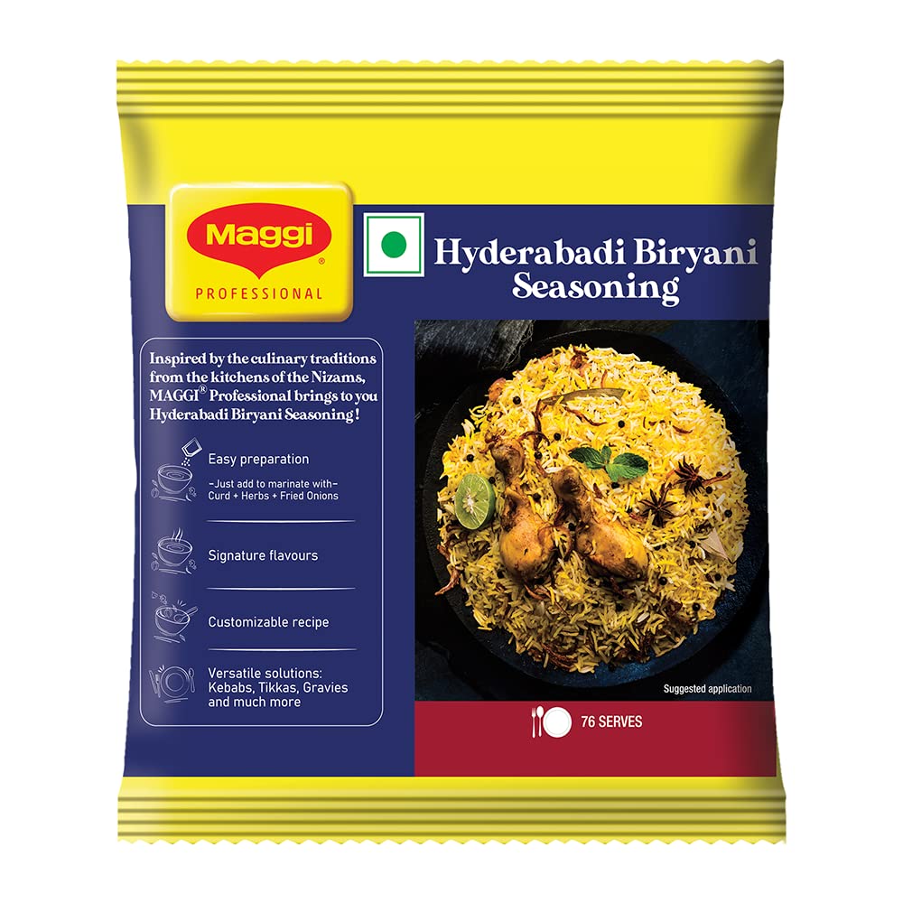 Front pack of MAGGI Professional Hyderabadi Biryani Seasoning 200 g