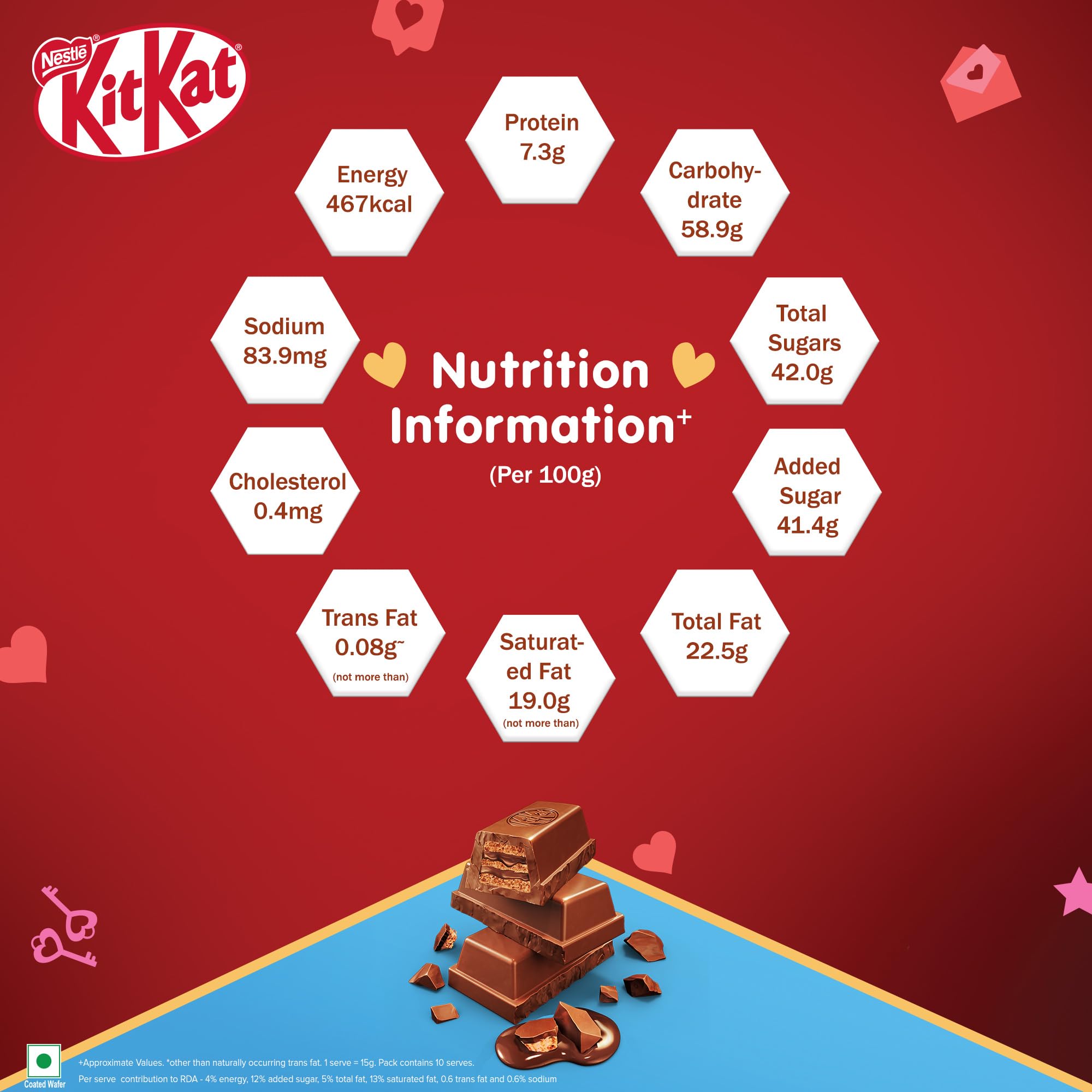Nestle KitKat Rich Chocolate Coated Wafer, Valentine – view 5