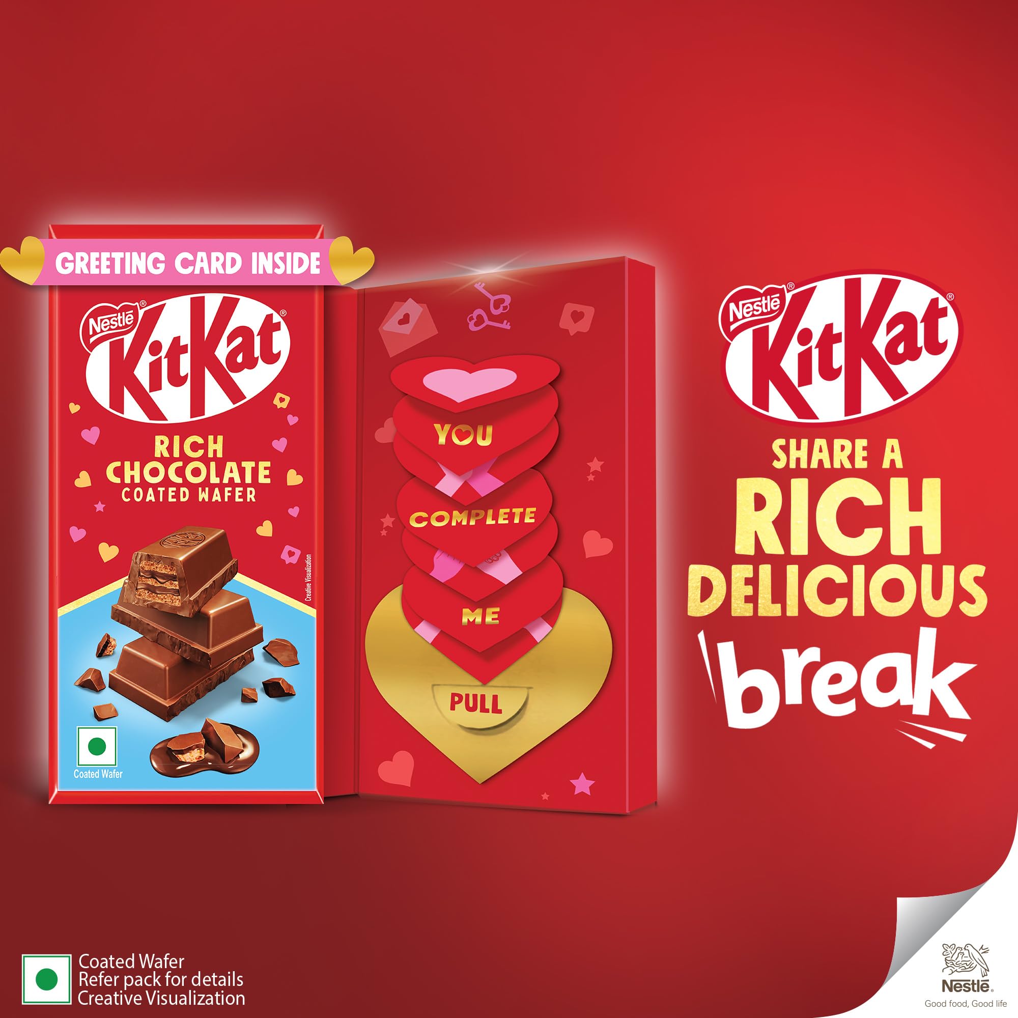 Nestle KitKat Rich Chocolate Coated Wafer, Valentine – view 6