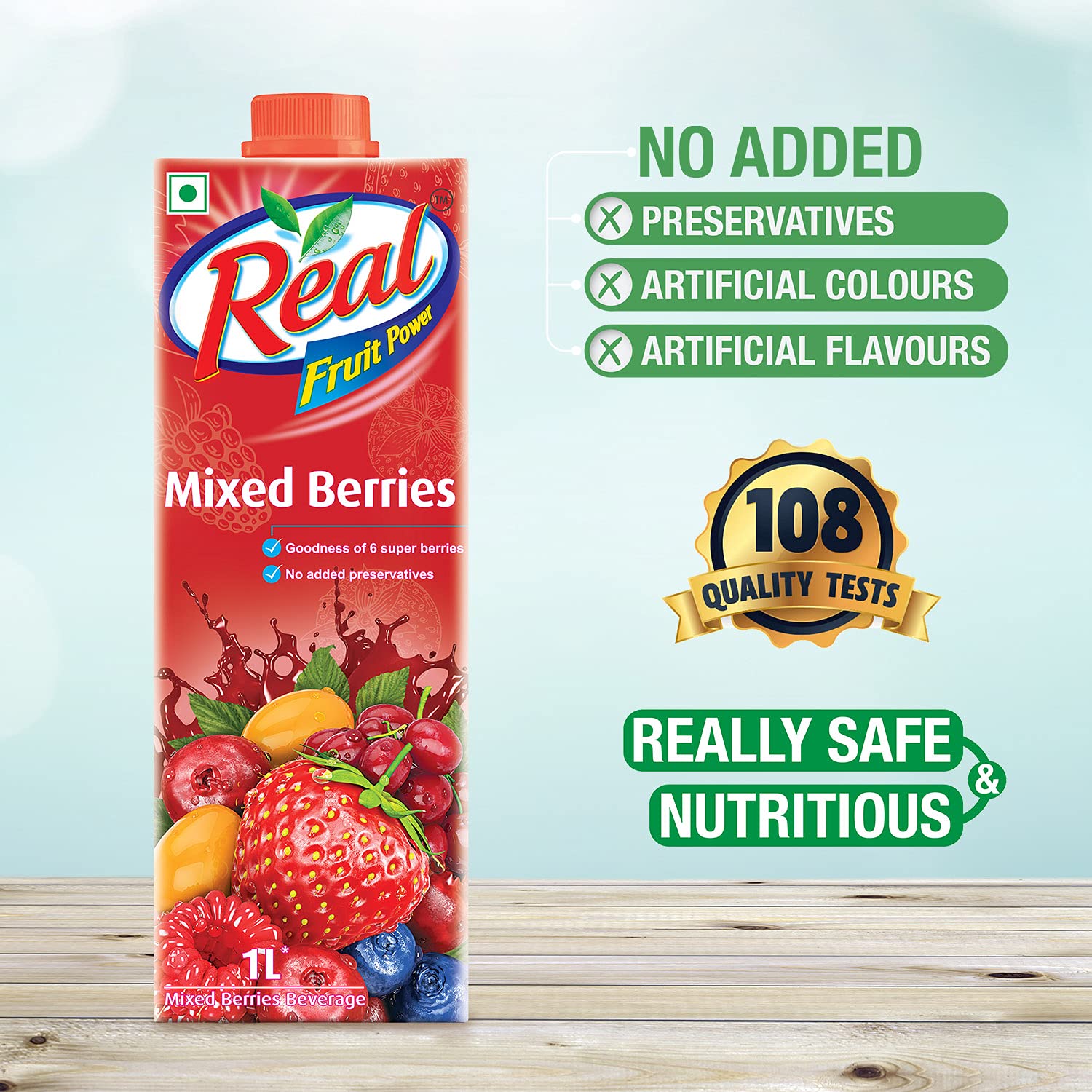 DABUR Real Mixed Berries Fruit Juice-1L – view 3