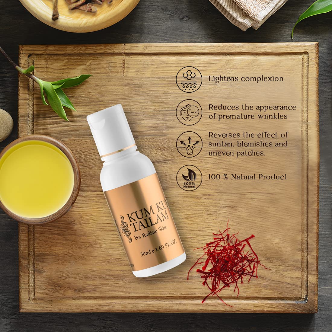 Kum Kumadi Tailam For Blemishes & Scars 50 ml (Pack of 3) – view 4