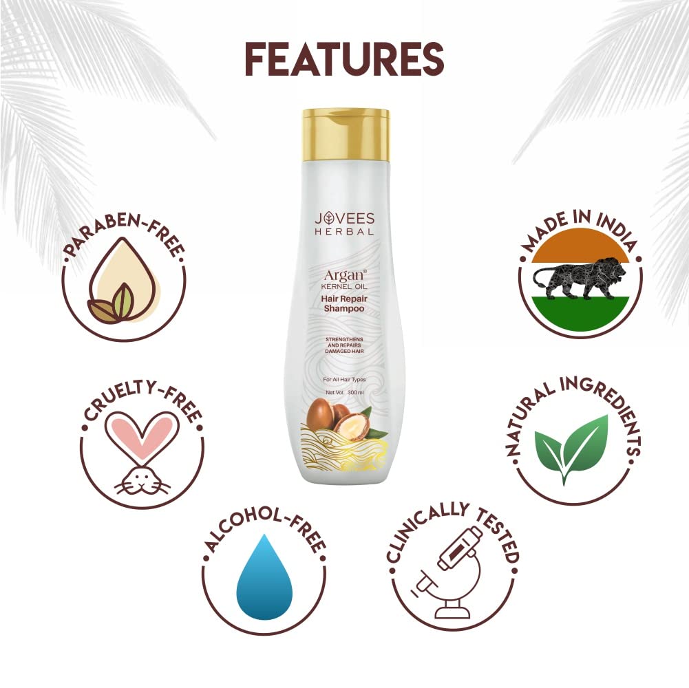 Jovees Herbal Argan Kernal Oil Hair Repair Shampoo For All Hair Types – view 4