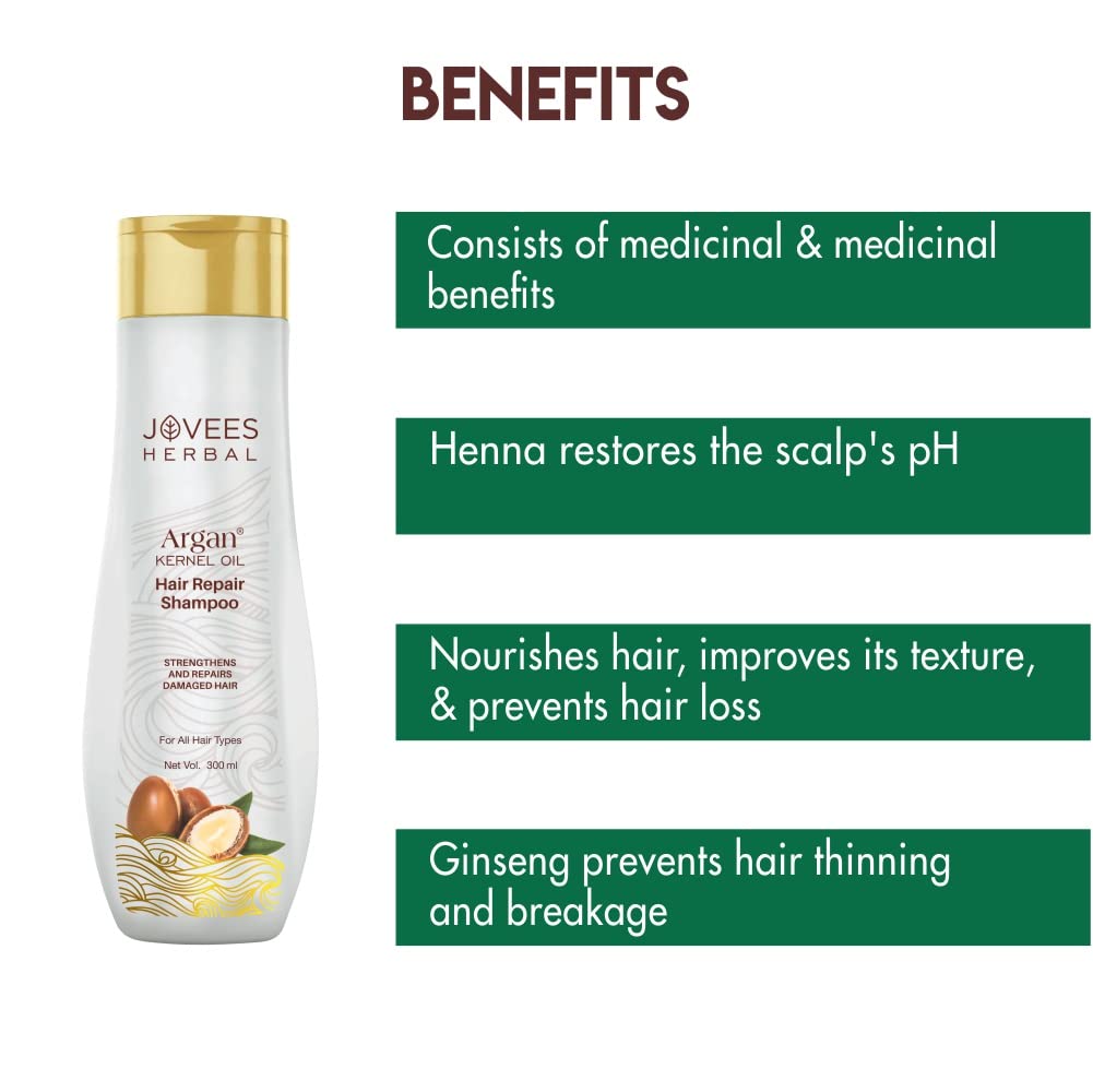 Jovees Herbal Argan Kernal Oil Hair Repair Shampoo For All Hair Types – view 5