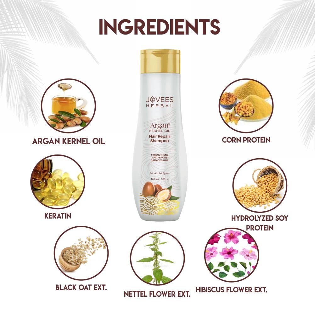 Jovees Herbal Argan Kernal Oil Hair Repair Shampoo For All Hair Types – view 7