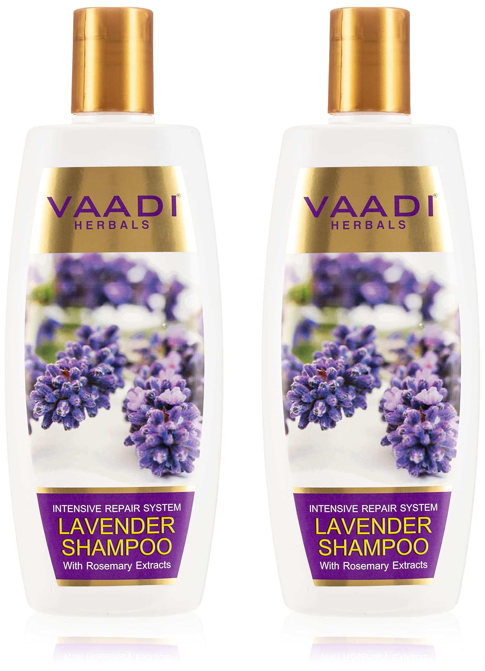 Lavender and rosemary shampoo twin pack by Vaadi Herbals