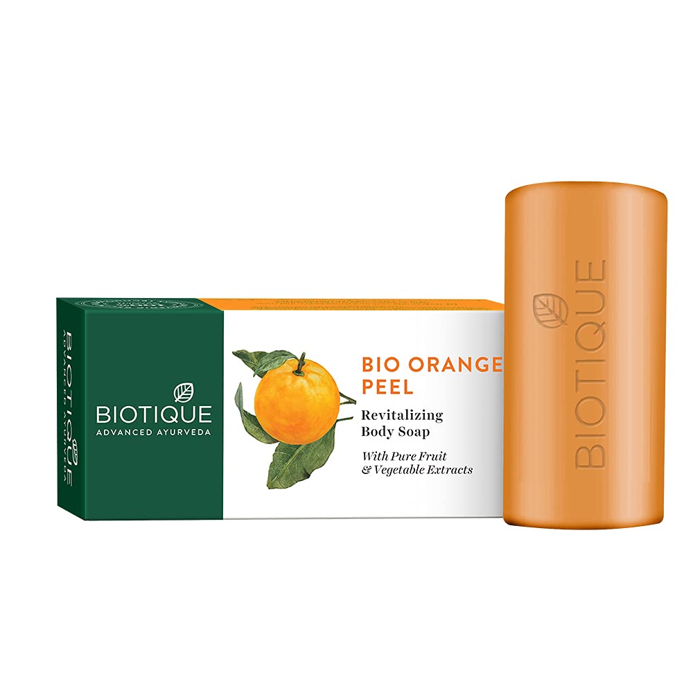 Biotique Bio Orange Peel Revitalizing Body Soap 150g packaging