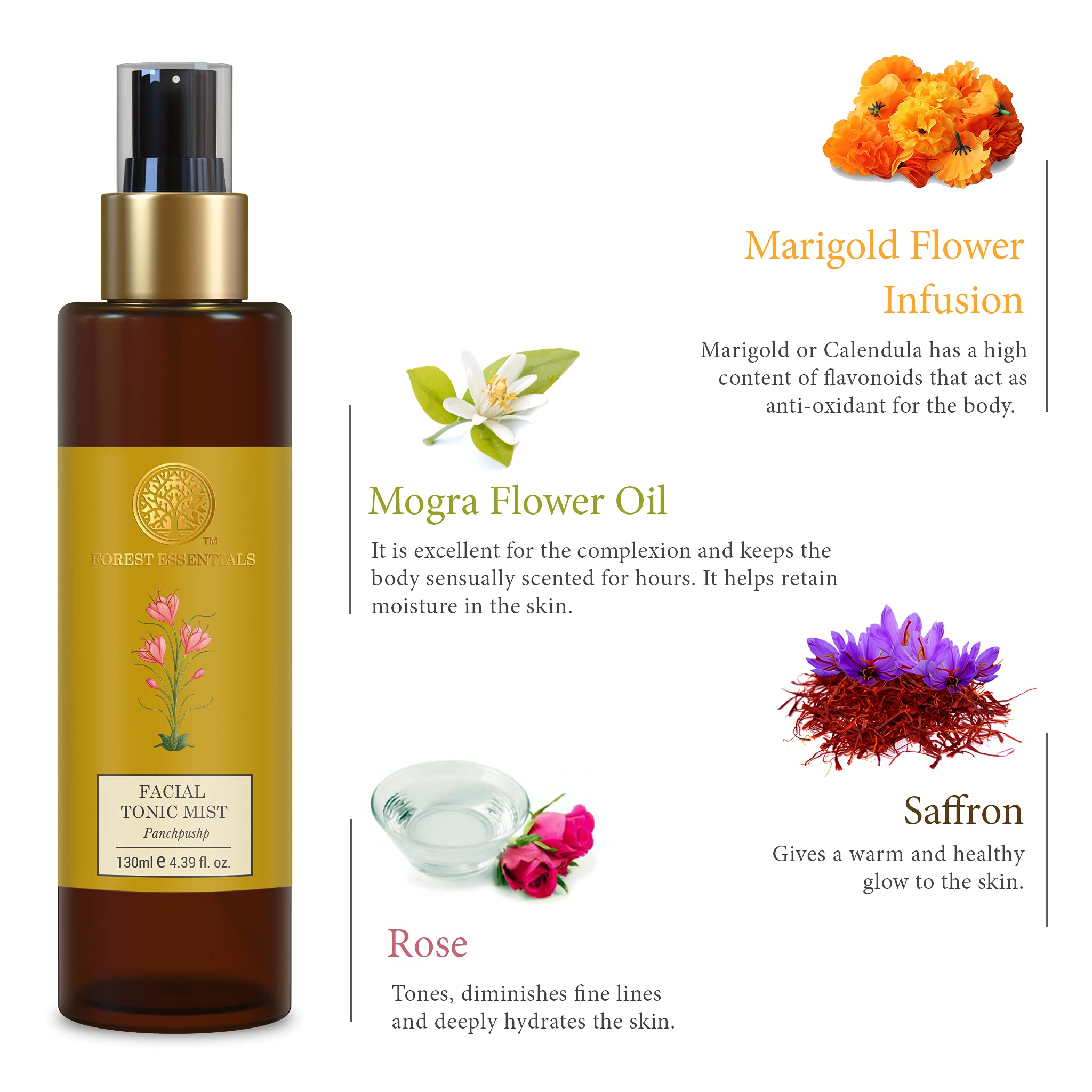 Forest Essentials Facial Tonic Mist with Panchpushp – view 4