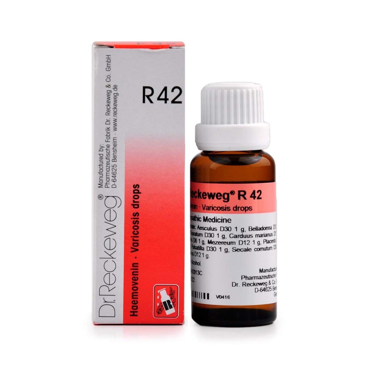 Dr. Reckeweg R42 venousstasis drops pack front display