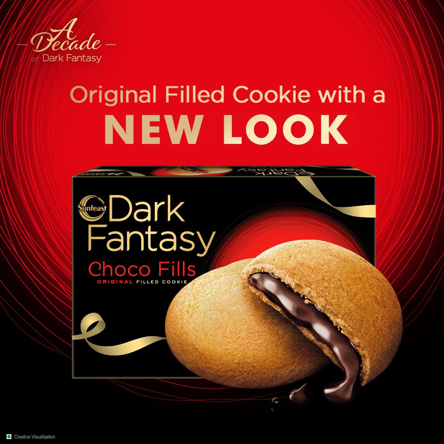 Sunfeast Dark Fantasy Choco Fills, 300g, Original Filled Cookies with Choco Crème & Sunfeast Dark Fantasy Yumfills, 253g, Rich Chocolate Pie Cake – view 4