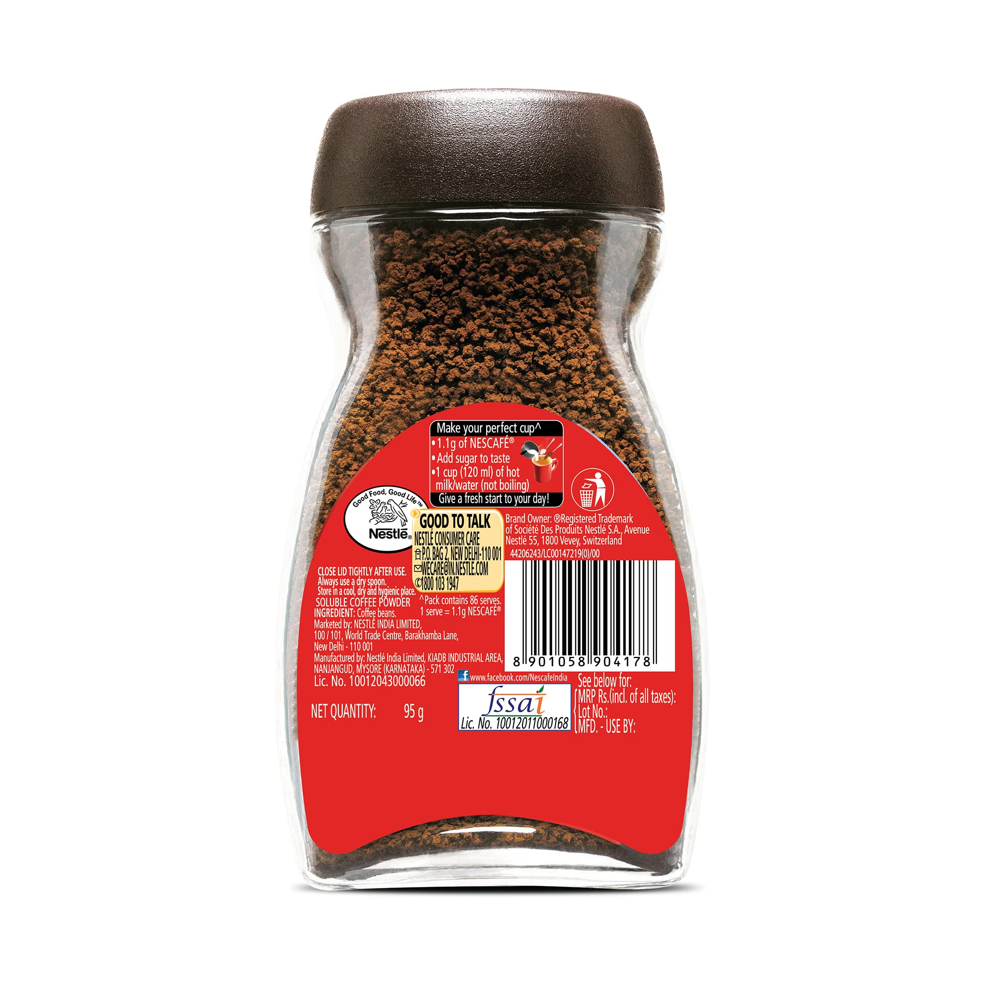 NESCAFE Classic 100% Pure Instant Coffee Powder, 90g Dawn Jar – view 3