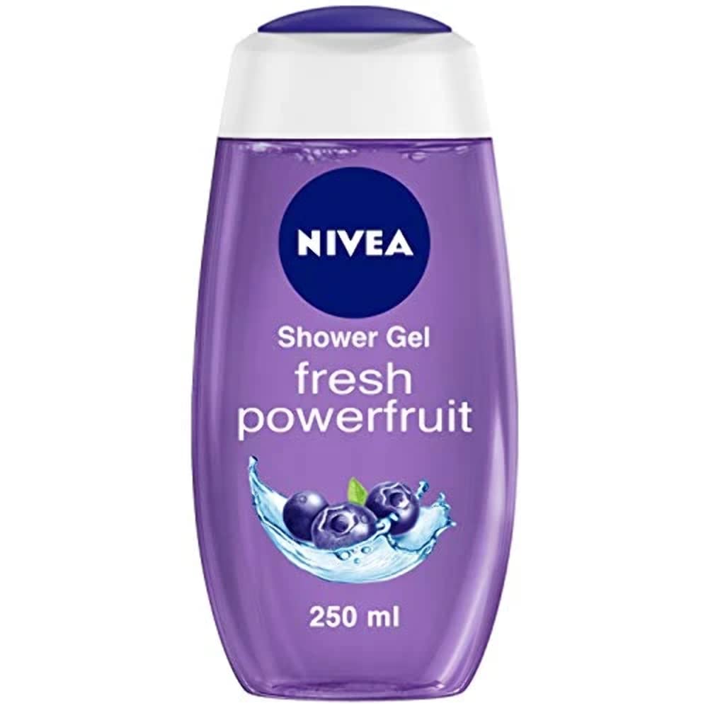 NIVEA Power Fruit blueberry shower gel bottle for soft fresh skin
