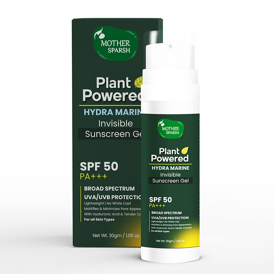 Mother Sparsh SPF50 sunscreen gel no white cast