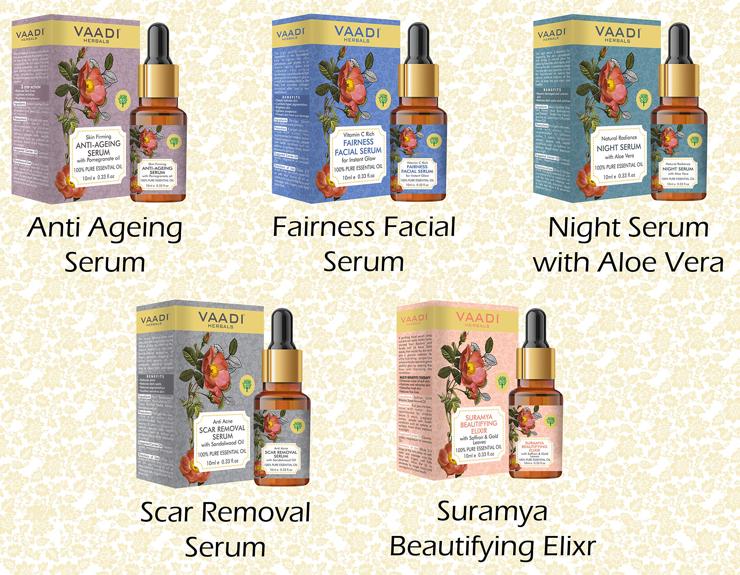 VAADI HERBALS Luxurious Kumkumadi Oil (Pure Mix Of Saffron, Sandalwood, Manjistha & Almond Oil) - Reduces Dark Circles, Pigmentation & Brightens Complexion, 10 ml – view 8