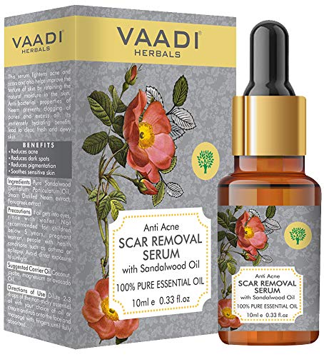 VAADI HERBALS Scar Removal Serum (Pure Mix Of Sandalwood Oil, Steam Distilled Neem & Fenugreek Extract) - Reduces Acne, Dark Spots & Pigmentation, 10 ml – view 2