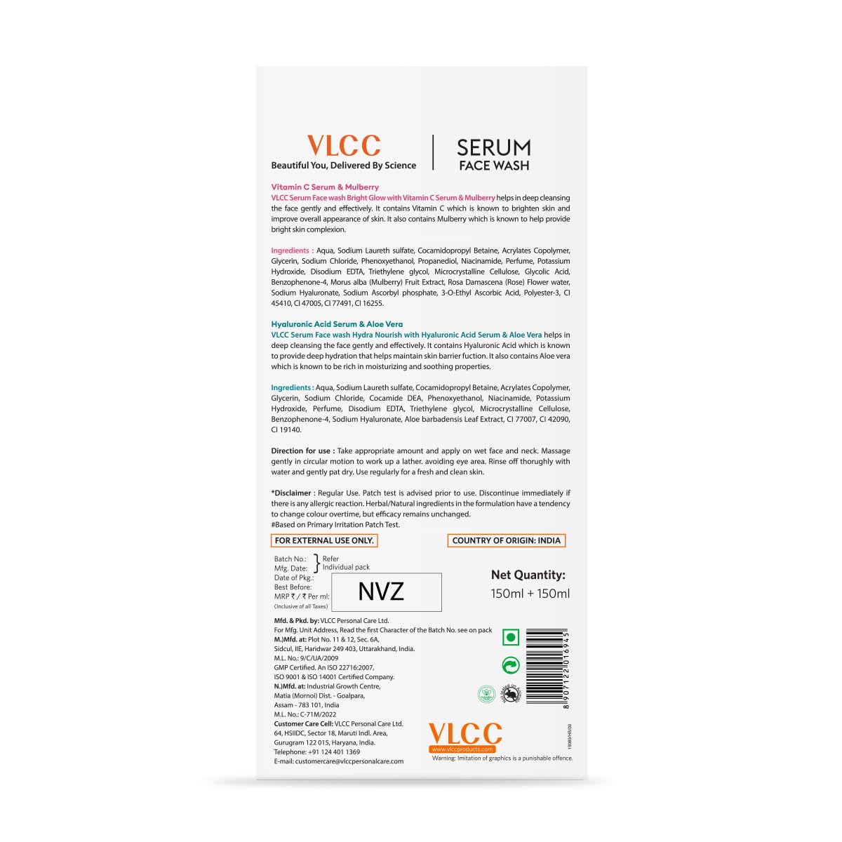 VLCC Vitamin C & Mulberry Serum Facewash - 150 ml to Reduce Blemishes & Brighten for AM – view 9