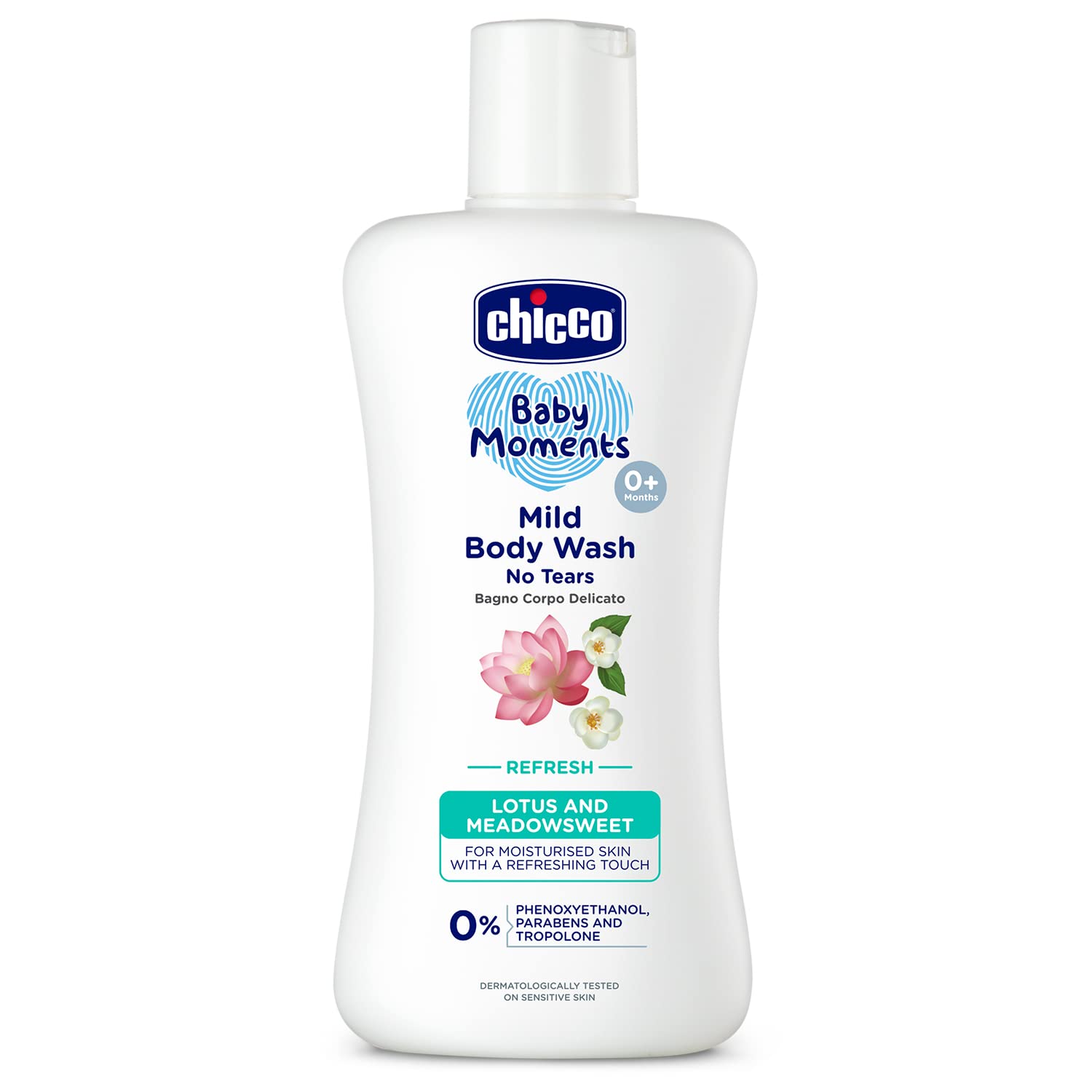 Chicco Baby Moments Mild Body Wash Refresh bottle, 200 ml