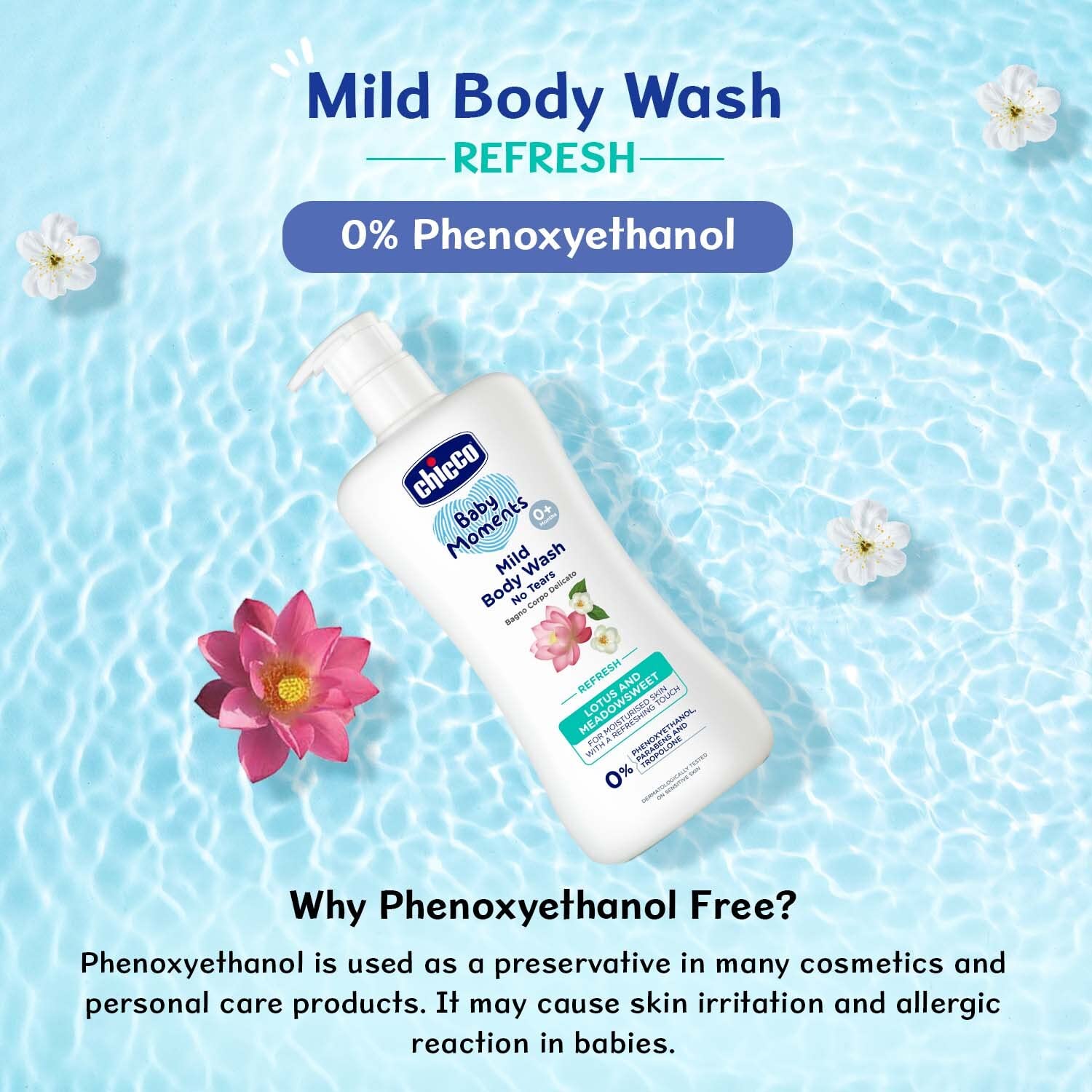 Chicco Baby Moments Mild Body Wash Refresh, New Advanced Formula with Natural Ingredients, No Tears & Soap-Free, Mild formula for Baby – view 4