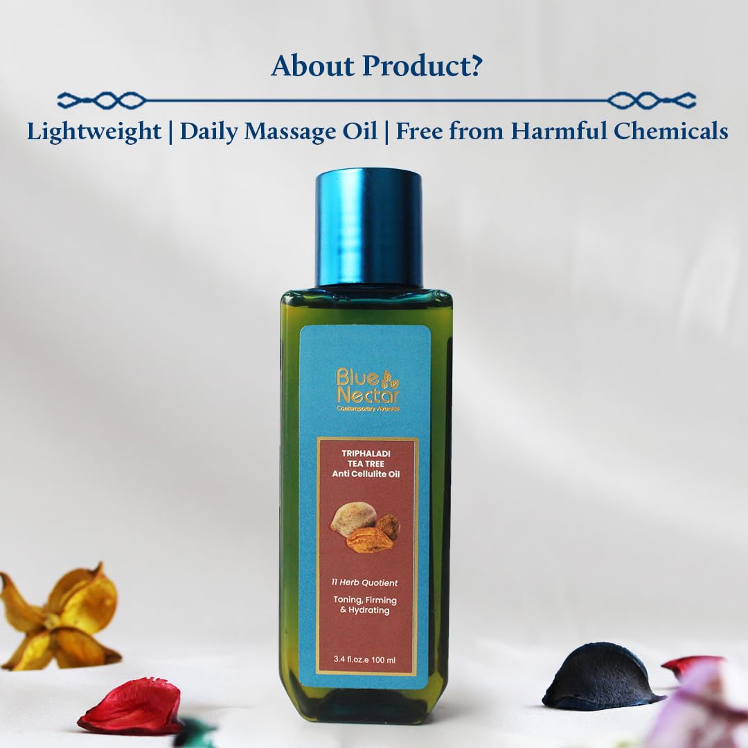 Blue Nectar Anti Cellulite Body Massage Oil with Triphala & Tea Tree Essential Oil – view 7