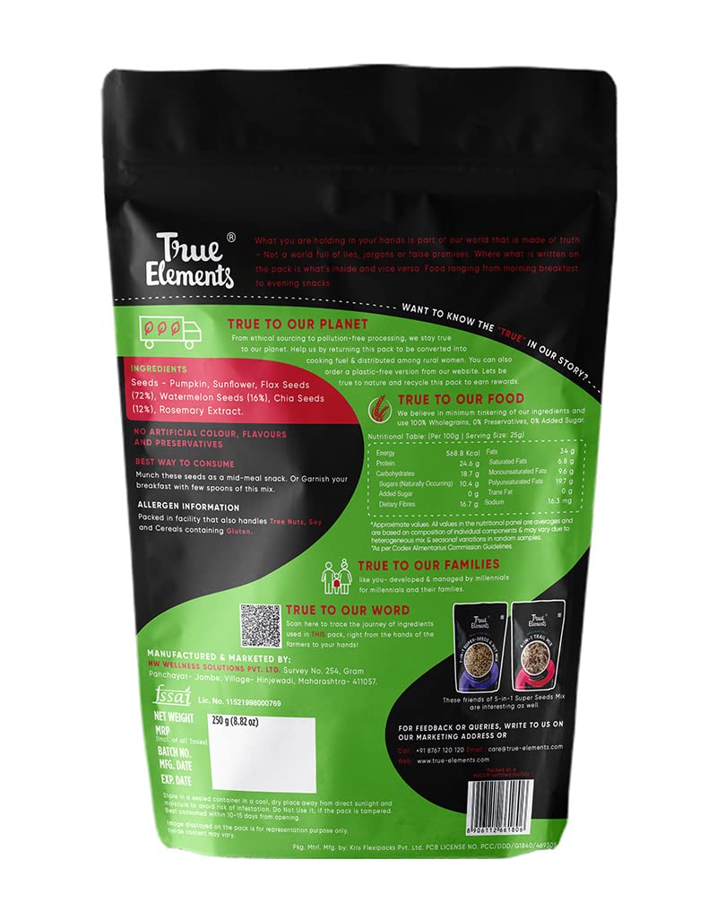 True Elements Mixed Seeds for Eating 250g - 5 in 1 Seeds Mix – view 2