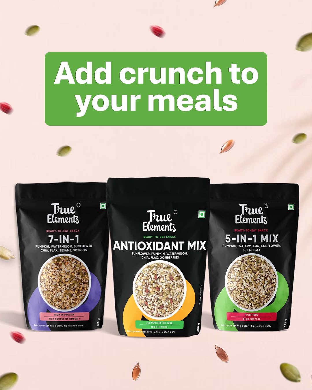 True Elements Mixed Seeds for Eating 250g - 5 in 1 Seeds Mix – view 7