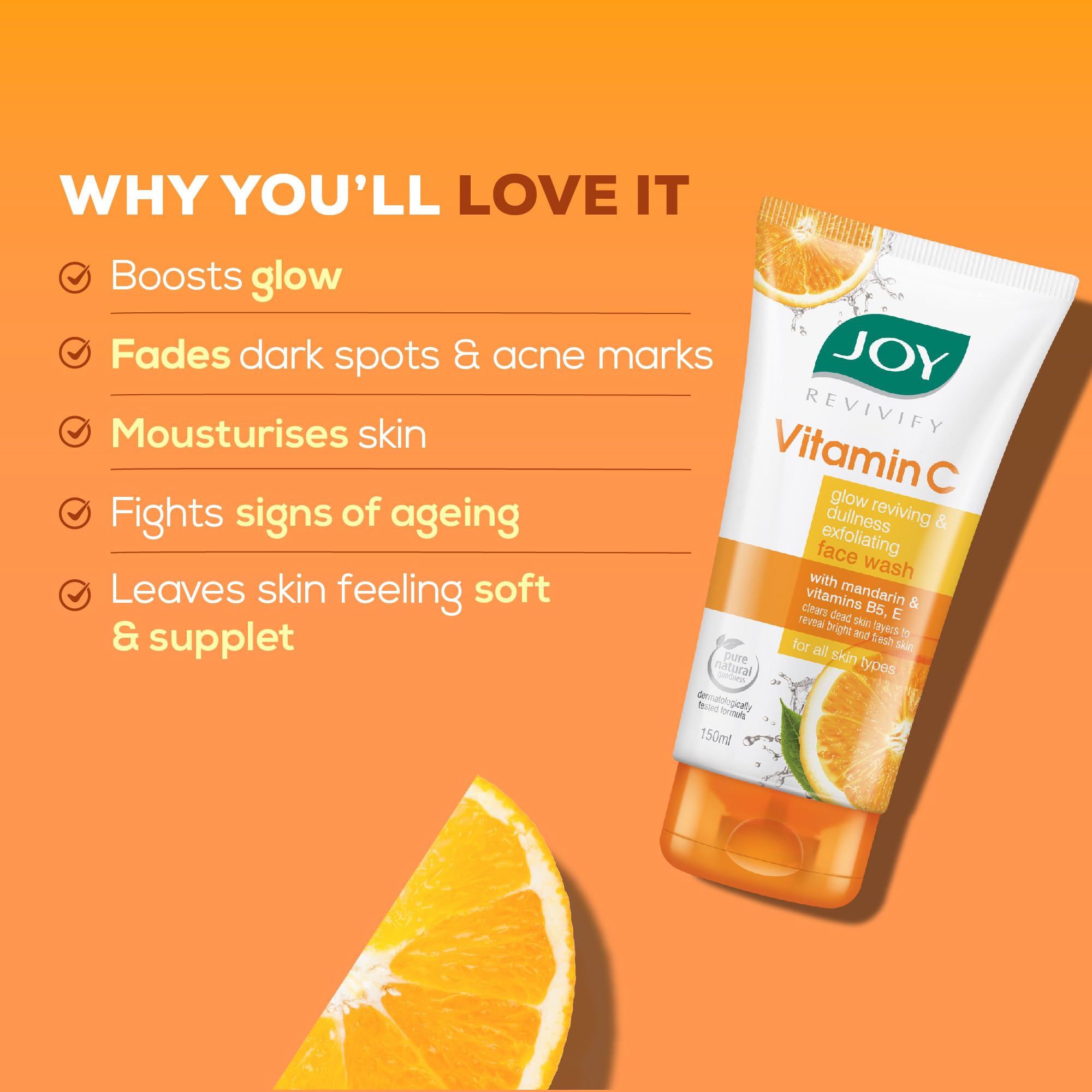 Joy Brightening & Moisture Balancing Face Cleansing Combo For Day & Night Routine (150mlx2) – view 5