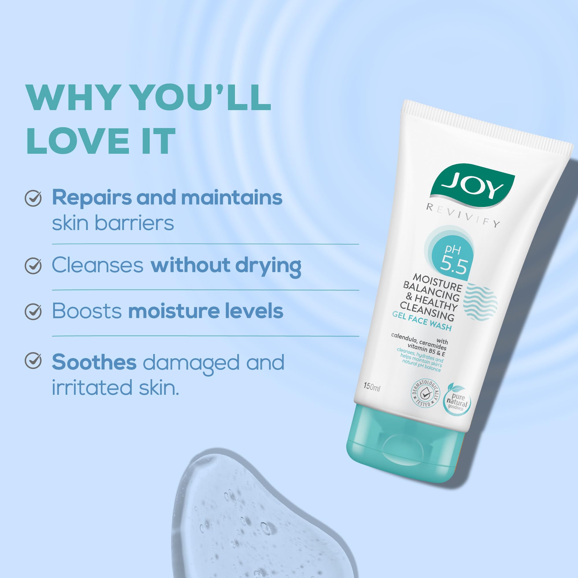 Joy Brightening & Moisture Balancing Face Cleansing Combo For Day & Night Routine (150mlx2) – view 8