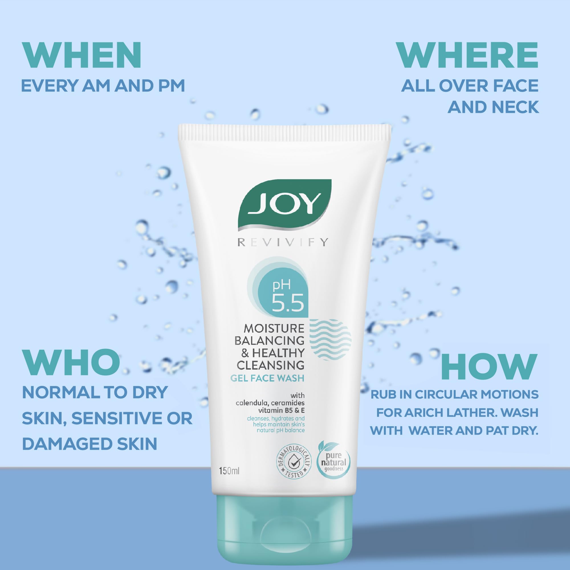 Joy Brightening & Moisture Balancing Face Cleansing Combo For Day & Night Routine (150mlx2) – view 9