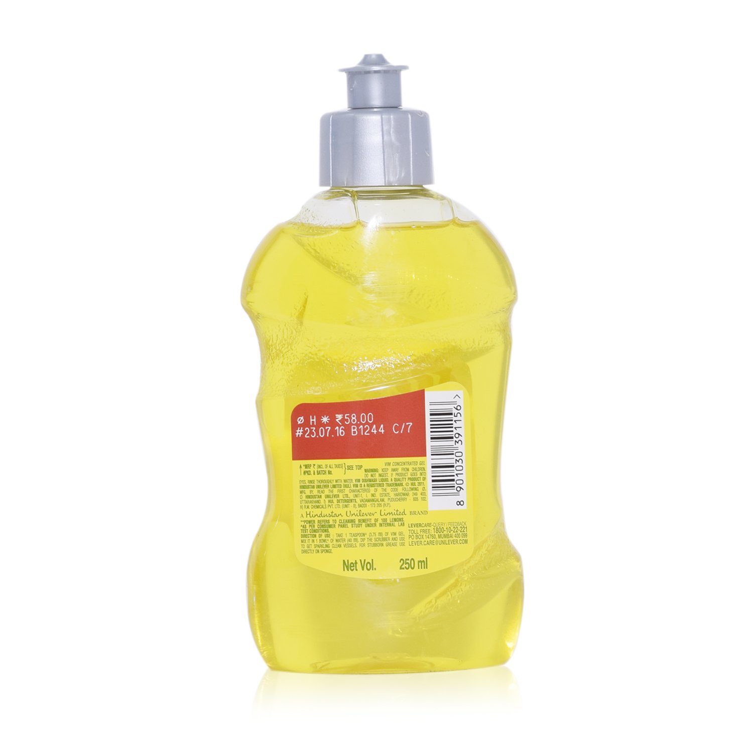 Vim Dishwash Liquid - Lemon, 250ml Bottle – view 2