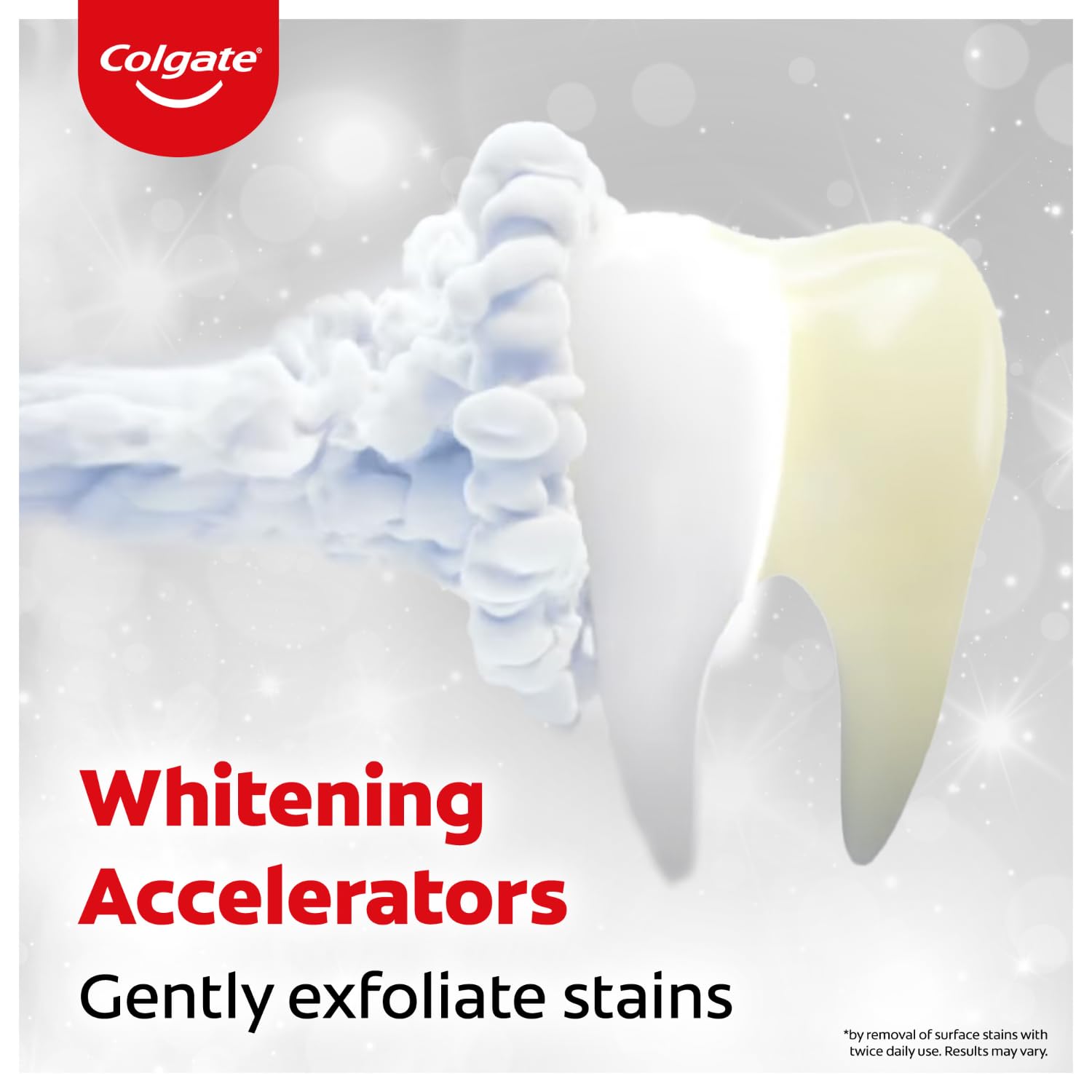 Colgate Visible White 165g Teeth Whitening Toothpaste, Protects Enamel, Removes Stains, With Whitening Accelerators – view 3