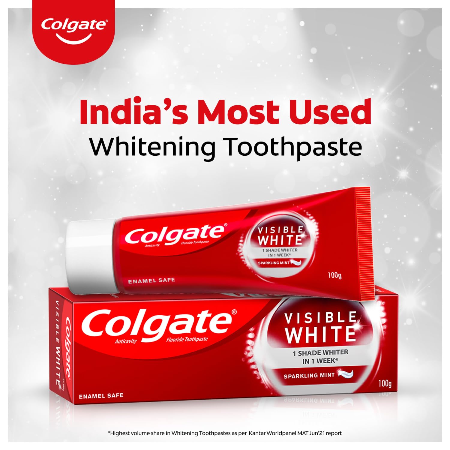 Colgate Visible White 165g Teeth Whitening Toothpaste, Protects Enamel, Removes Stains, With Whitening Accelerators – view 7