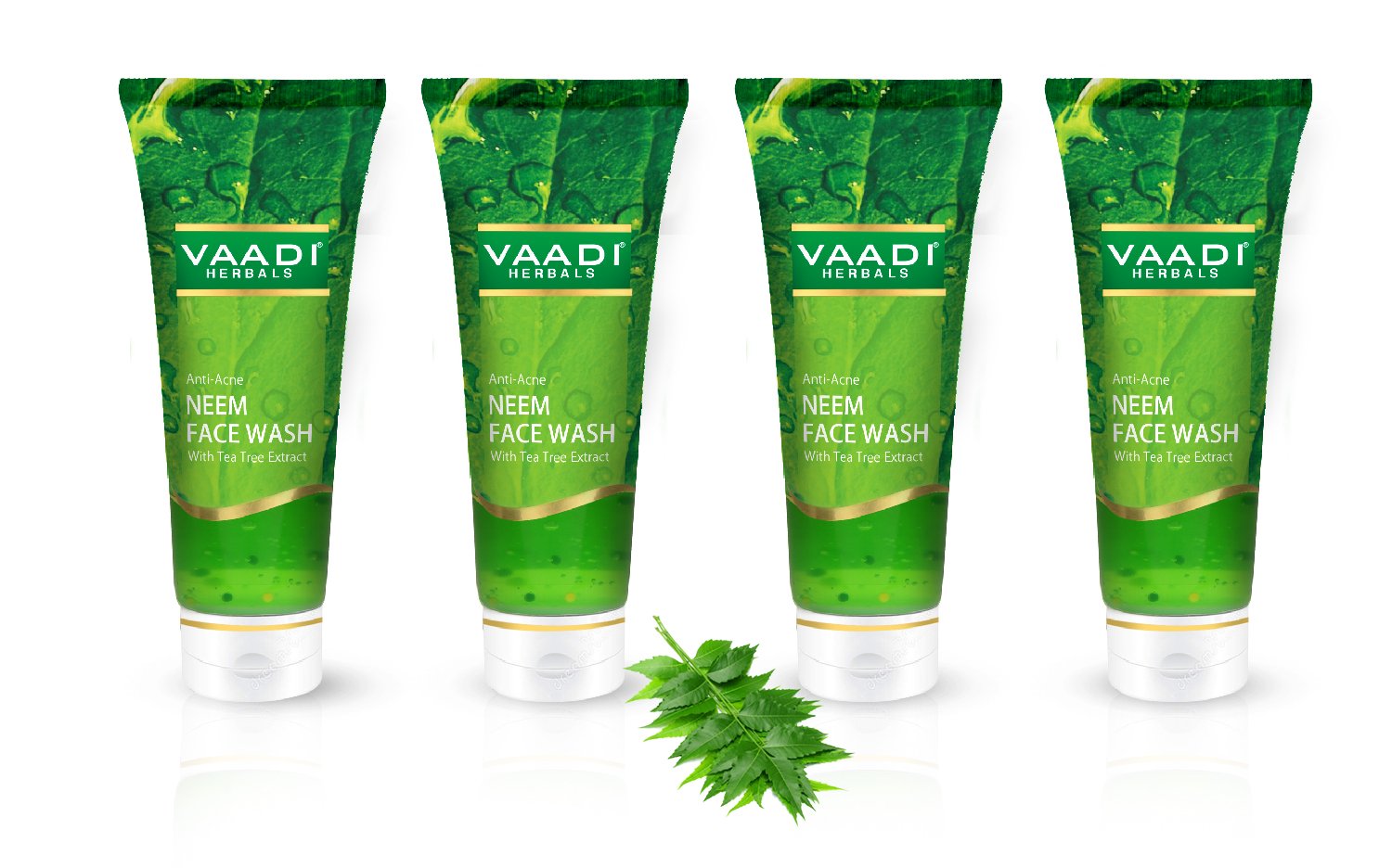 Vaadi Herbals neem face wash value pack with four tubes