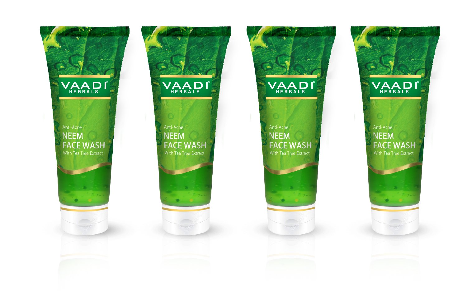 Vaadi Herbals Value Pack of Anti Acne Neem Face Wash with Tea Tree Extract, 4 x 60ml – view 2