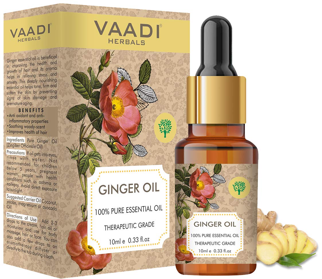 10 ml Vaadi Herbals ginger essential oil bottle pack