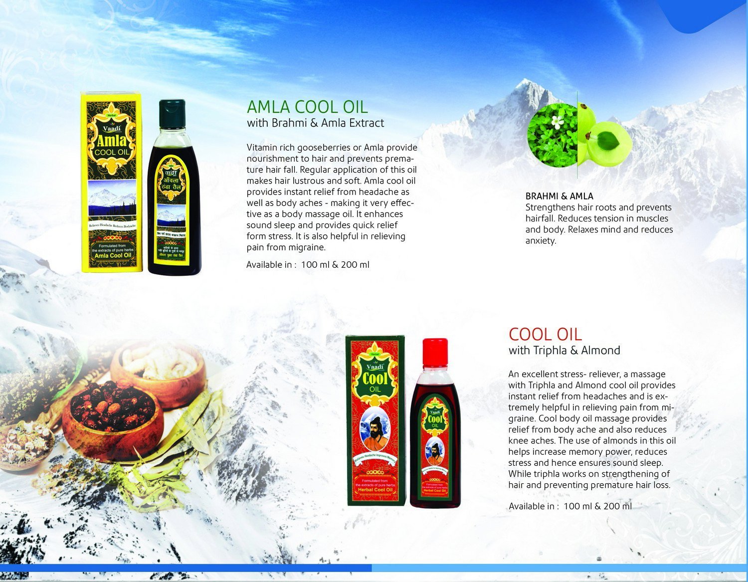 Vaadi Herbals Amla Cool Oil with Brahmi and Amla Extract, 200ml – view 3