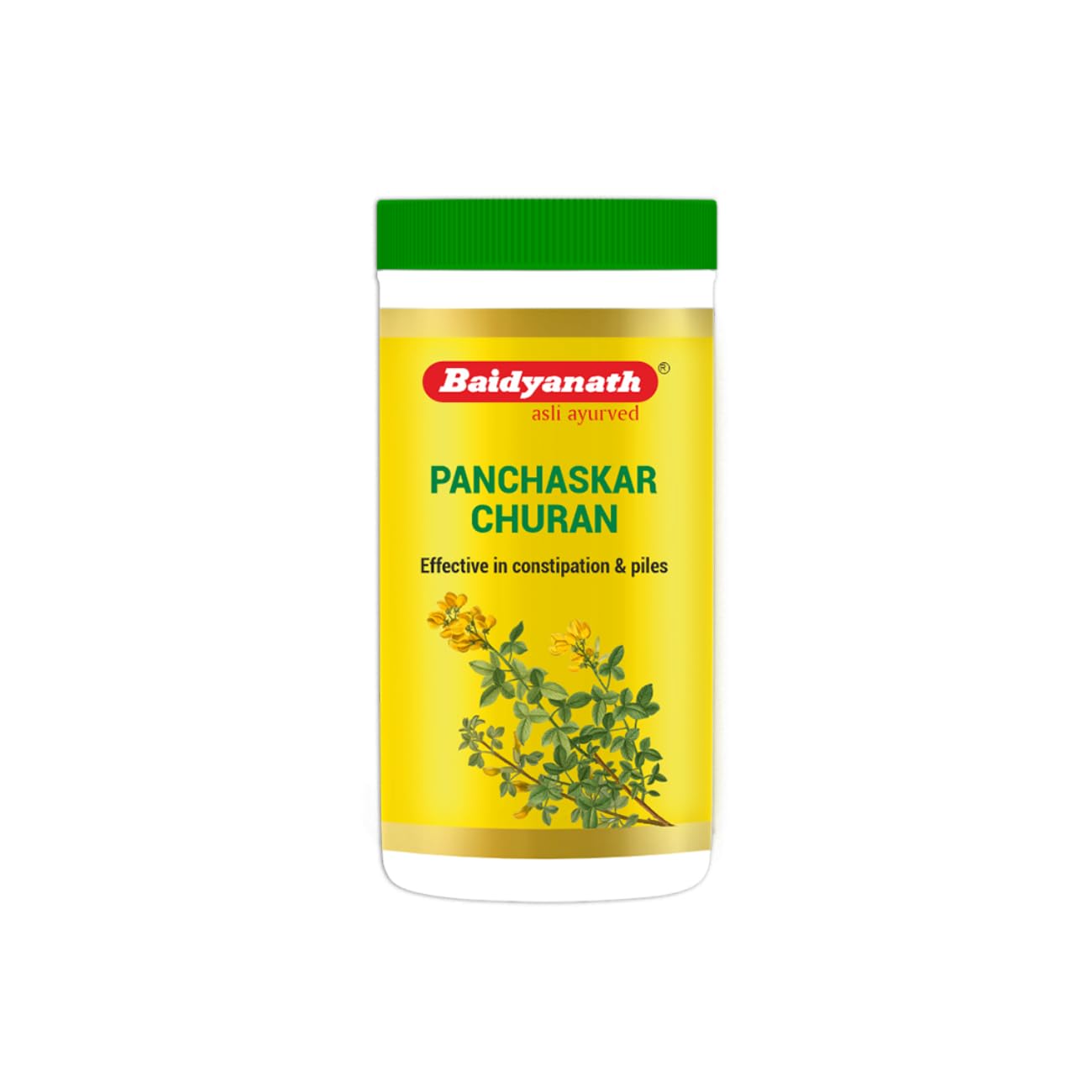 Bottle of Baidyanath Panchasakar Churna 200g Ayurvedic formula