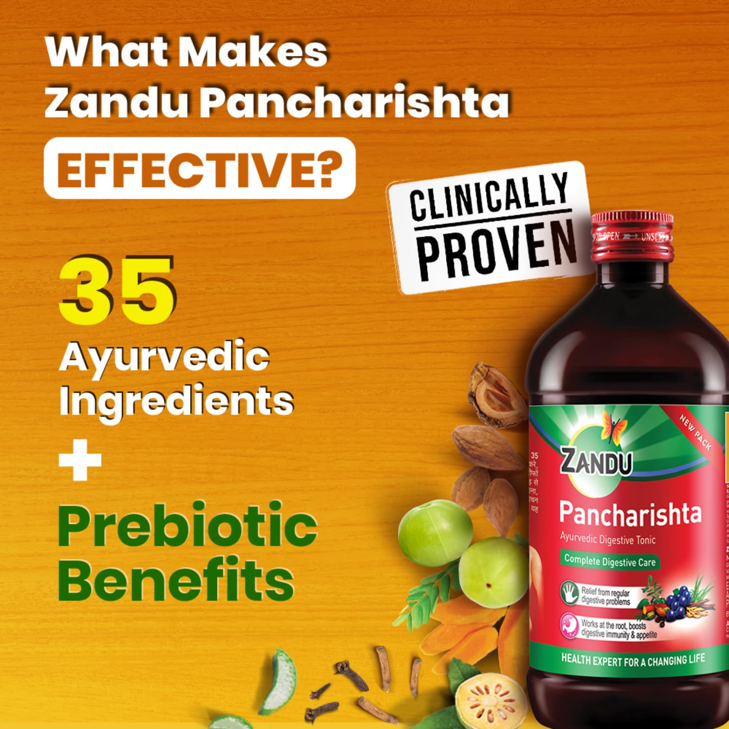 Zandu Pancharishta Ayurvedic Digestive Tonic 650ML – view 3