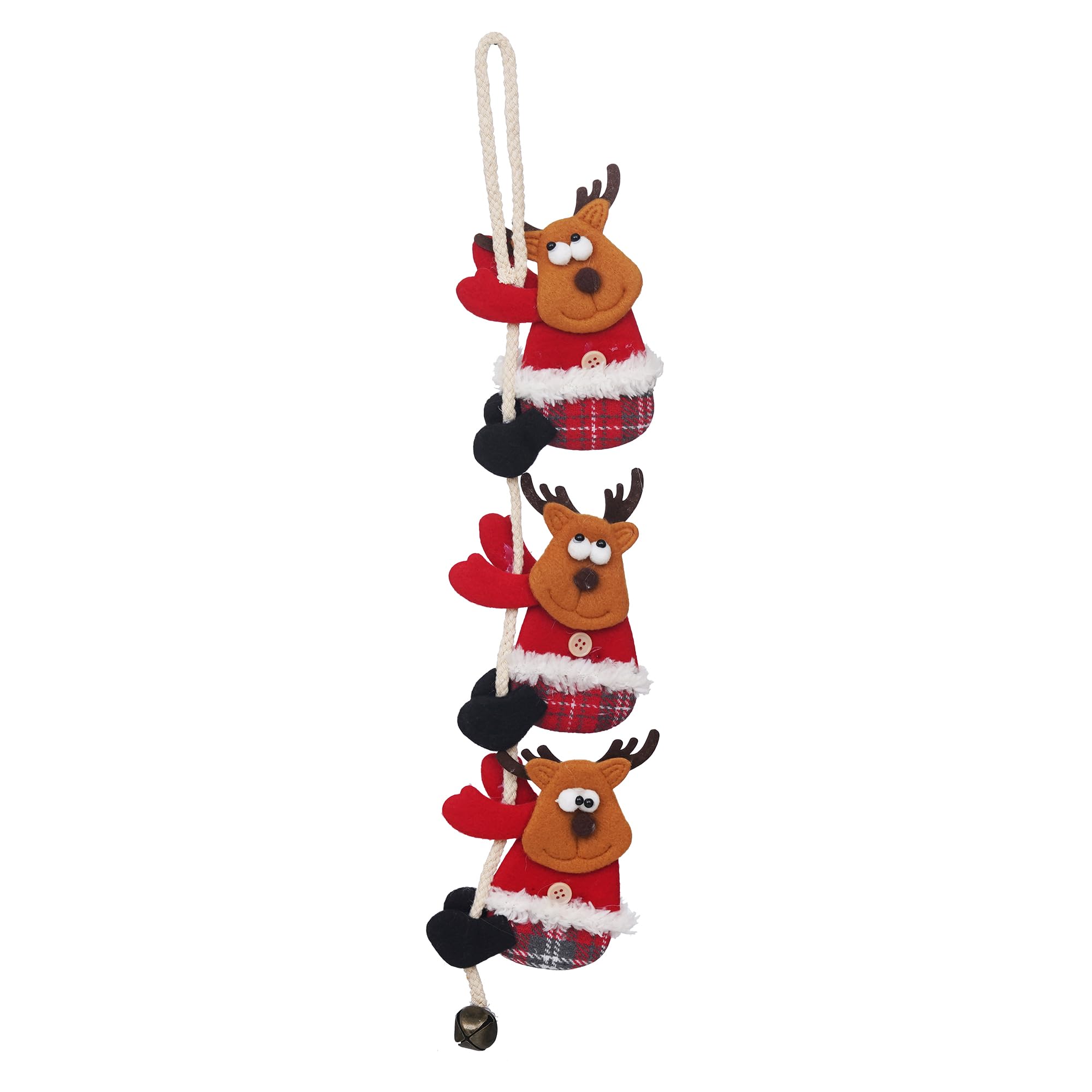 eCraftIndia Reindeer Wall Hanging Christmas Tree Decoration Items for Home Living Room Office Church Decor Xmas Gifts Hanging Ornaments Props – view 3