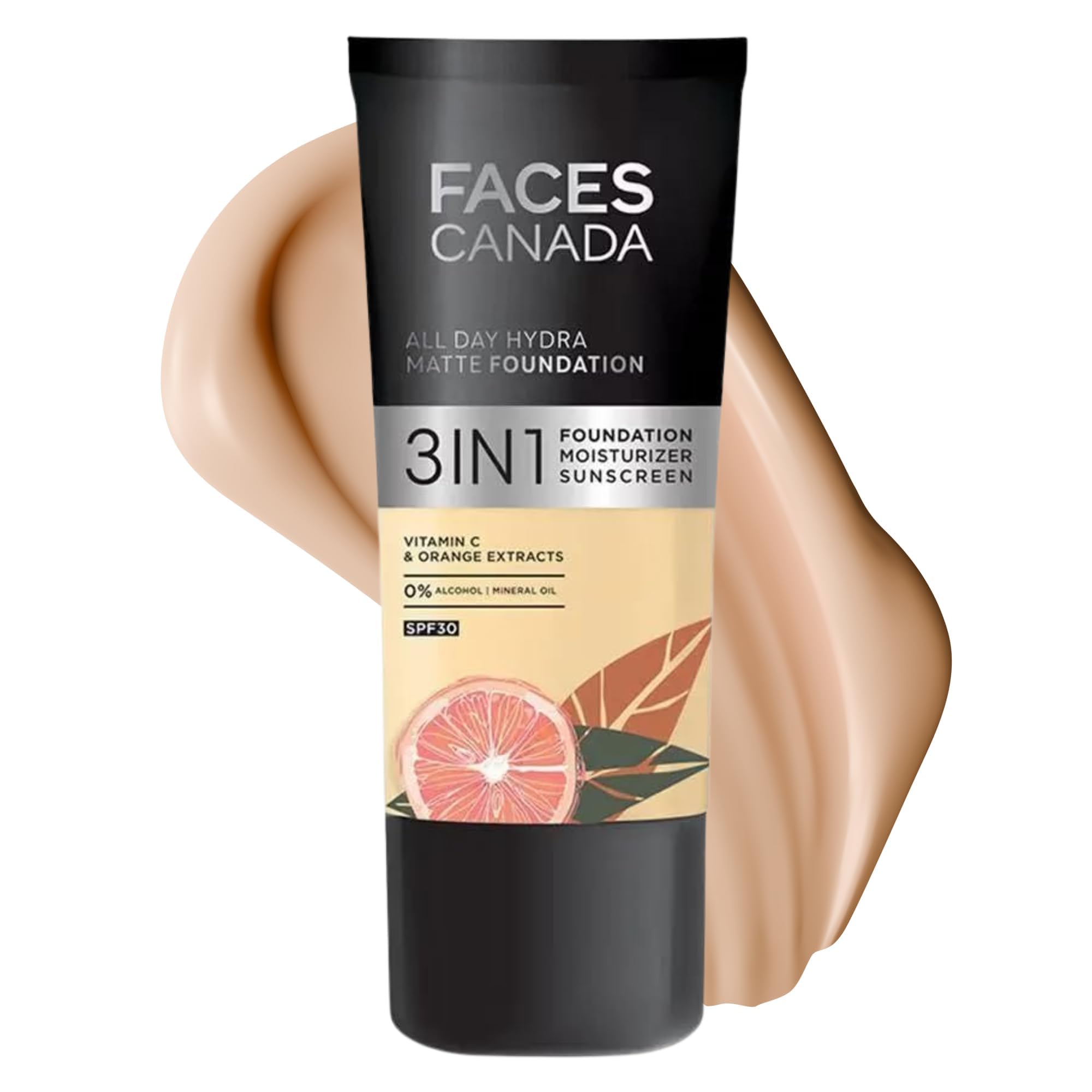 FACESCANADA All Day Hydra Matte Foundation SPF 30 Absolute Ivory 012