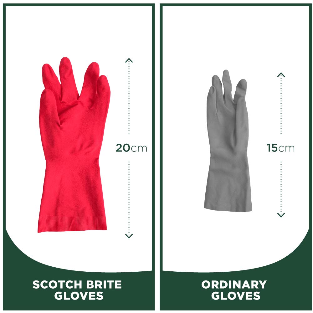 Scotch-Brite Heavy Duty gloves for Dishwashing, gardening, kitchen cleaning, plumbing, Reusable, hair color application, resistance to chemical and cleaning products, Sweat absorption, 1 Pair – view 4