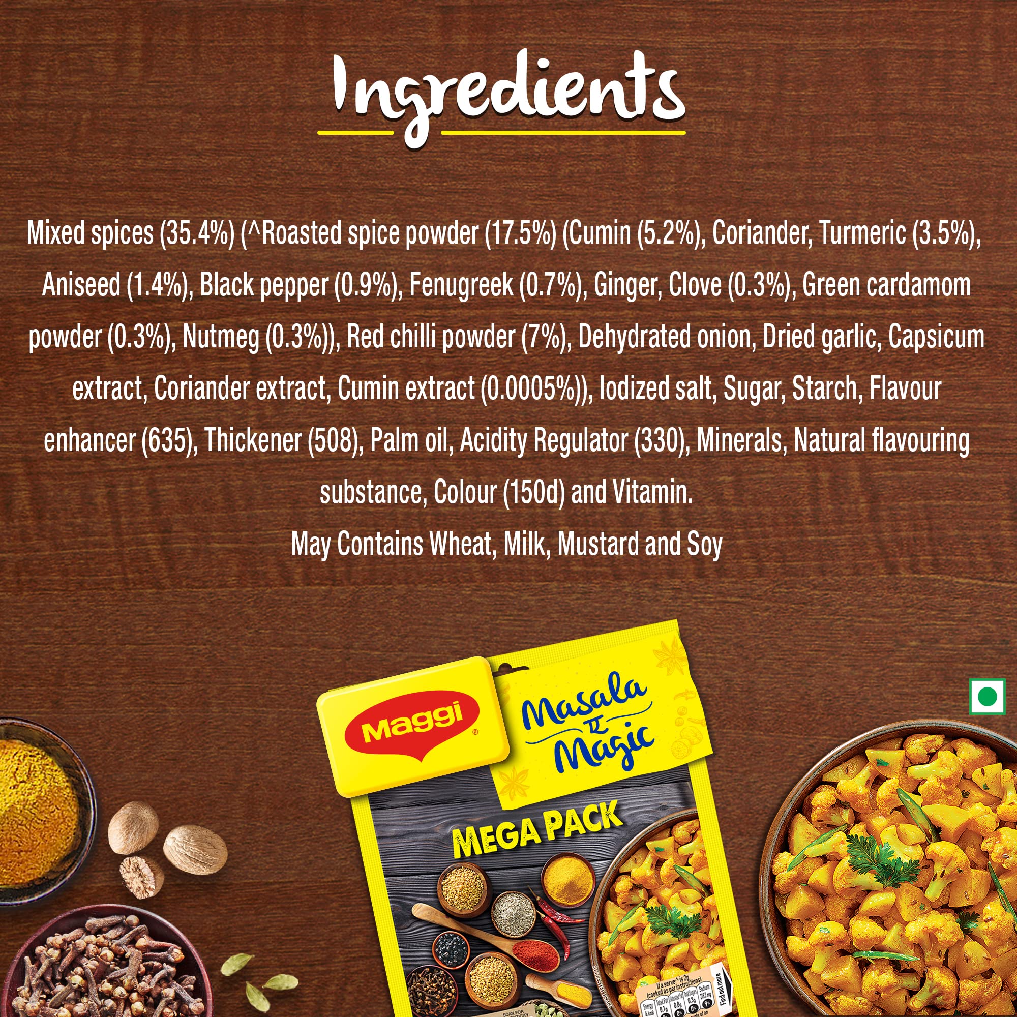 Maggi Masala-Ae-Magic Vegetable Masala, 72G Pouch (6G X 12 Sachets) – view 3