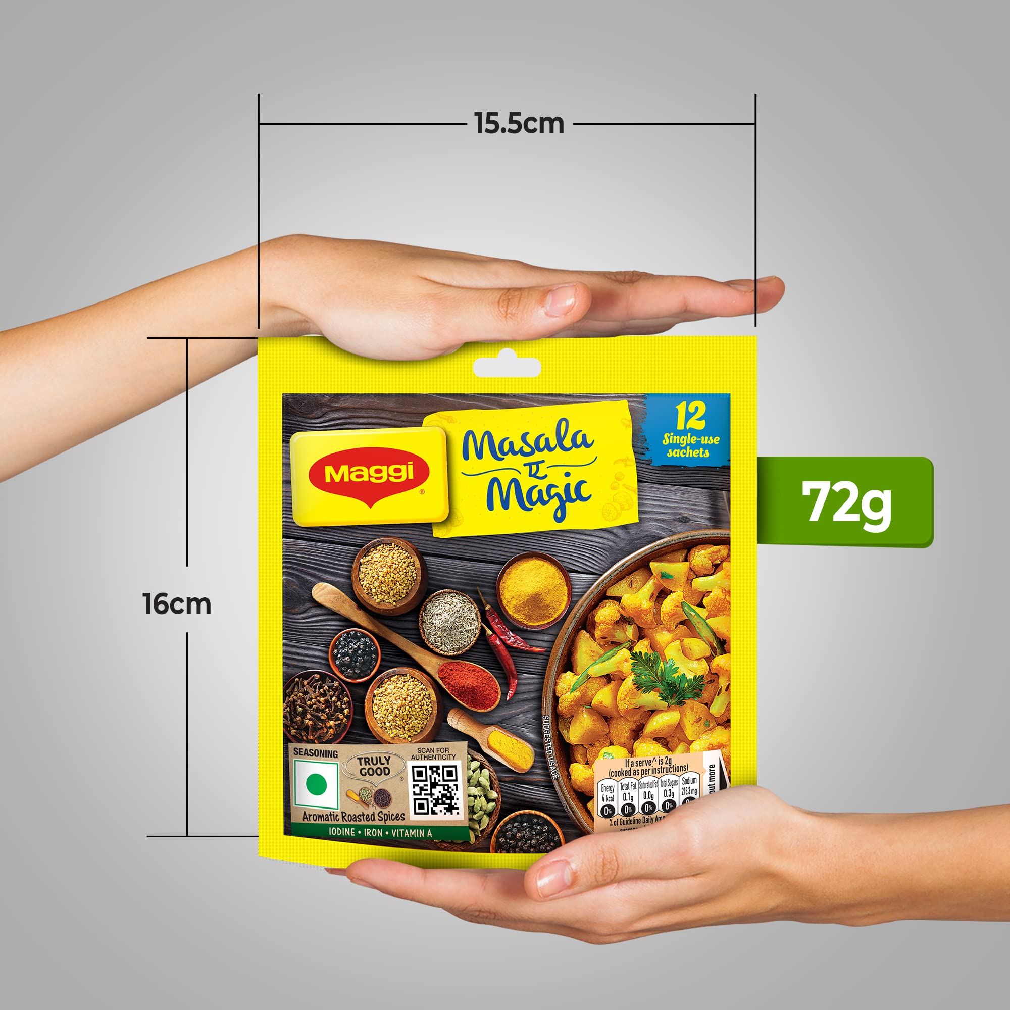 Maggi Masala-Ae-Magic Vegetable Masala, 72G Pouch (6G X 12 Sachets) – view 9