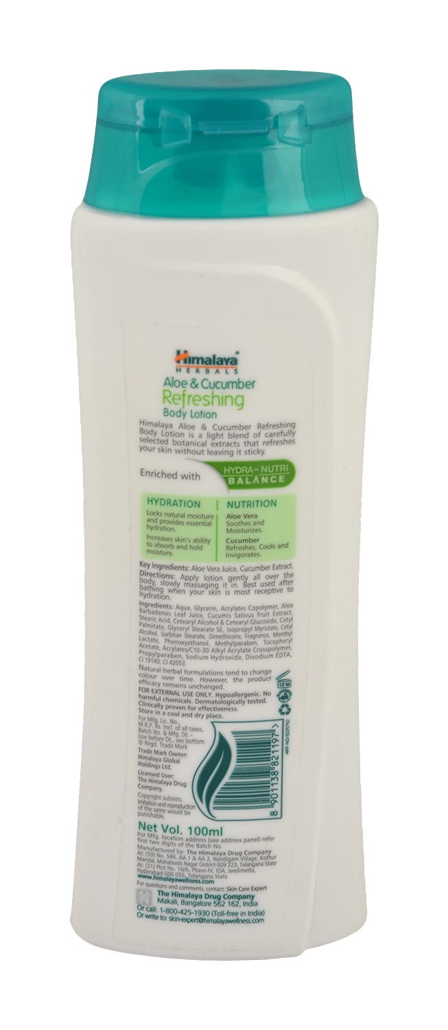 Himalaya Body Lotion - Aloe and Cucumber Refreshing, 100ml Bottle – view 2