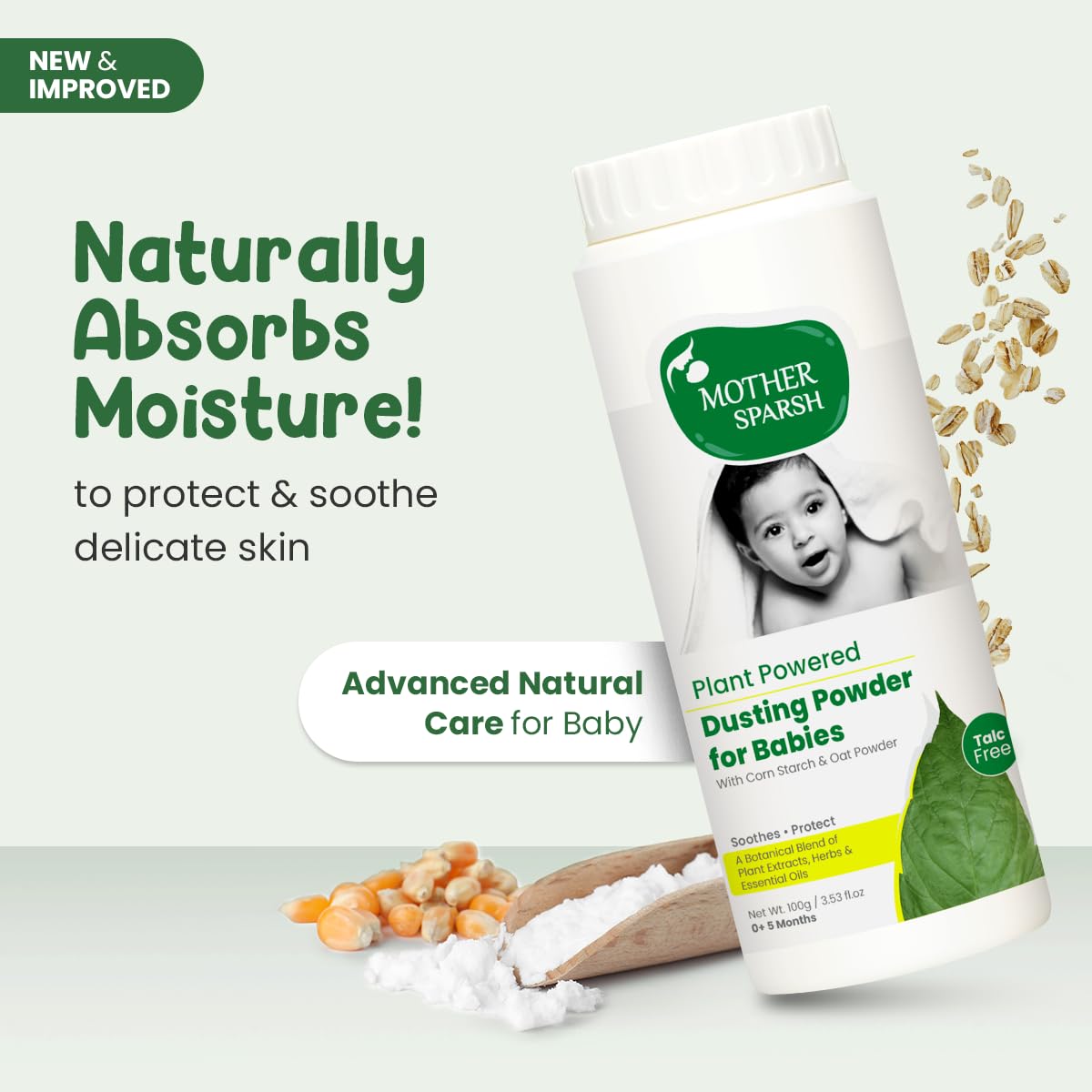 Mother Sparsh Plant Powered Dusting Powder For Babies - 200g – view 2