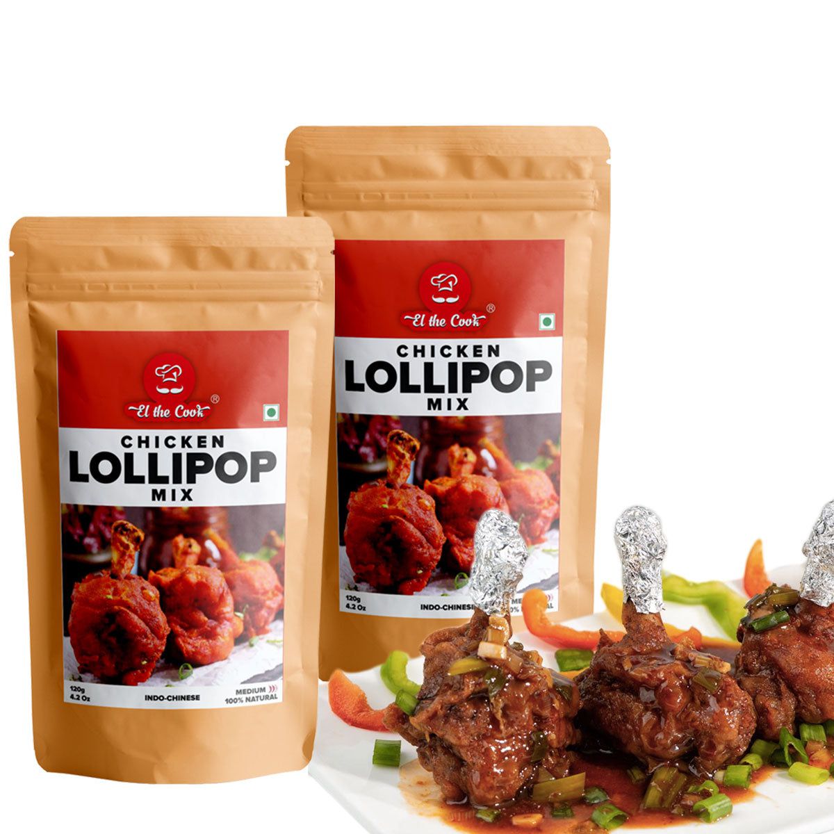 Ready-to-use Indo-Chinese chicken lollipop seasoning mix retail boxes