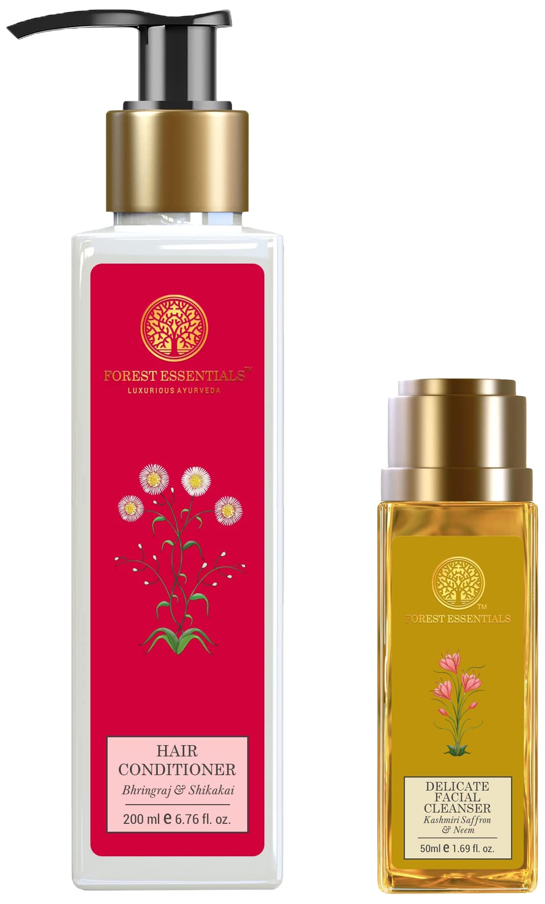 Forest Essentials bhringraj shikakai conditioner with travel face wash