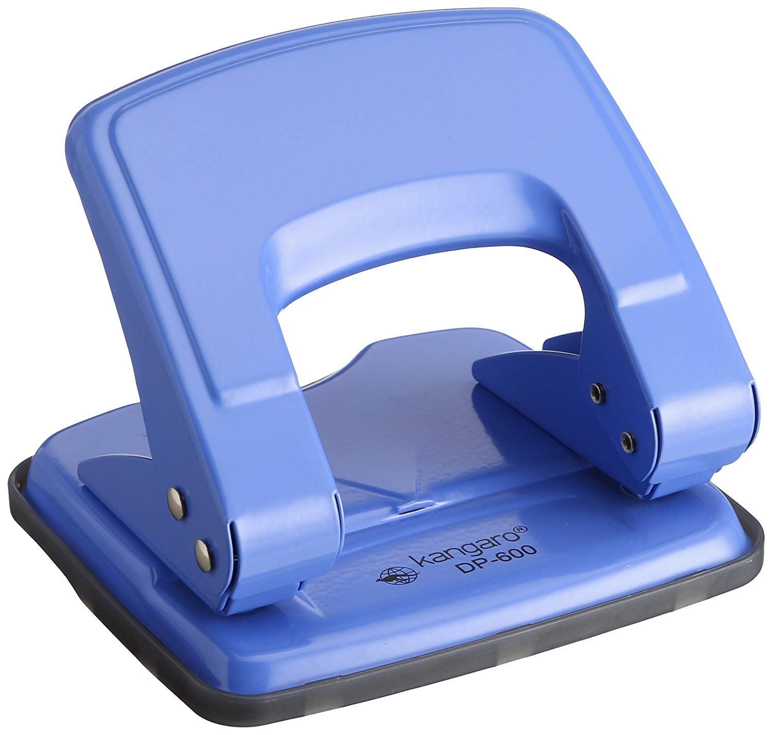 Manual Kangaro DP-600 paper punch with waste tray and guide