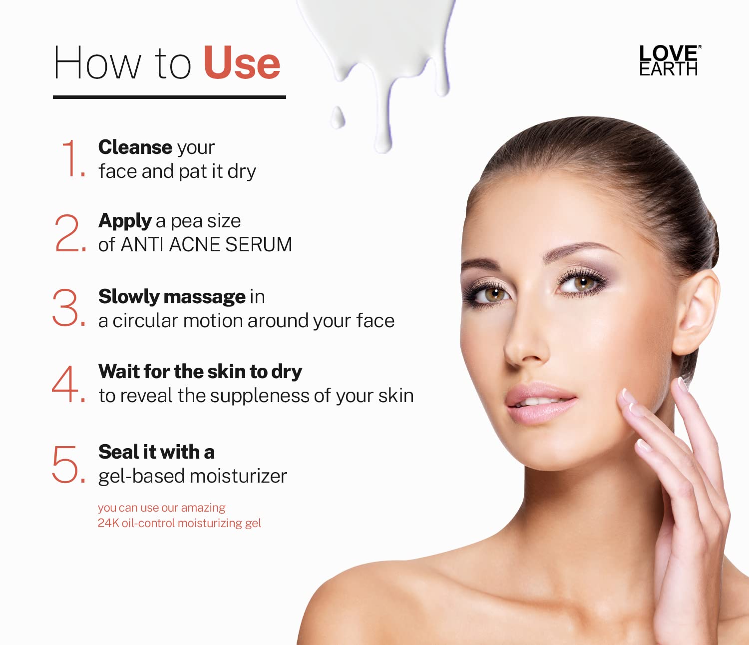 Love Earth Anti Acne Serum With Pure Vitamin C & Witch Hazel For Acne Free And Even Skin Tone Suitable For All Skin Types 30ml – view 6
